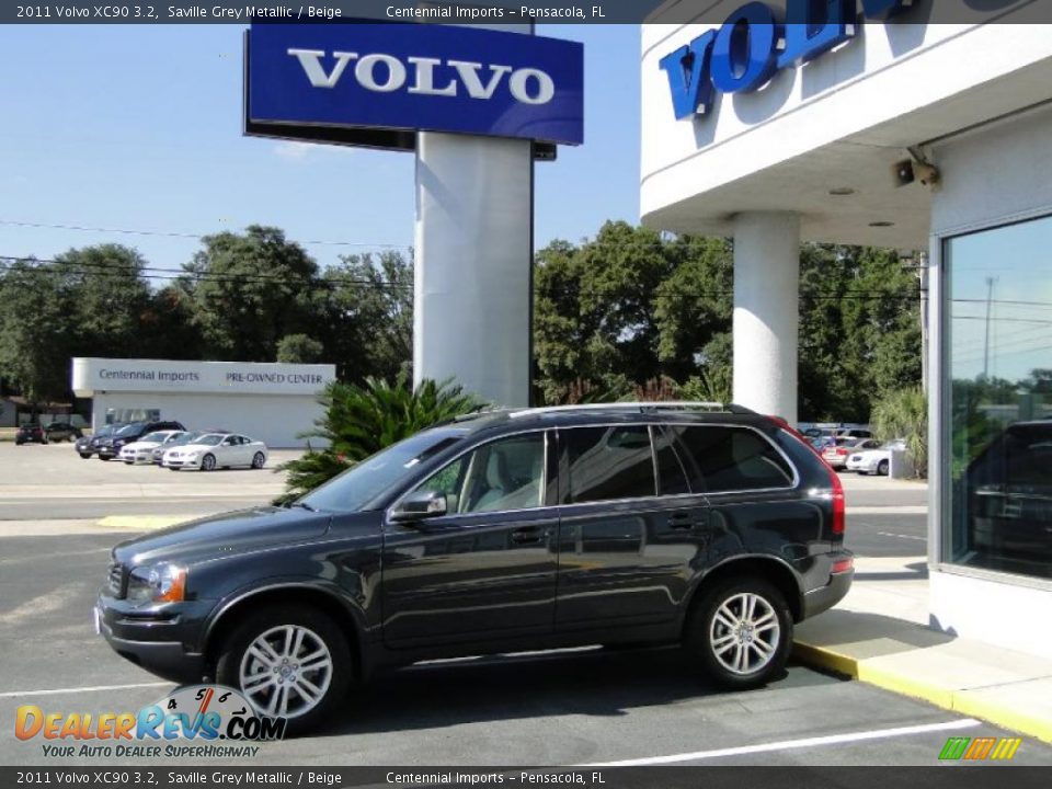 2011 Volvo XC90 3.2 Saville Grey Metallic / Beige Photo #12