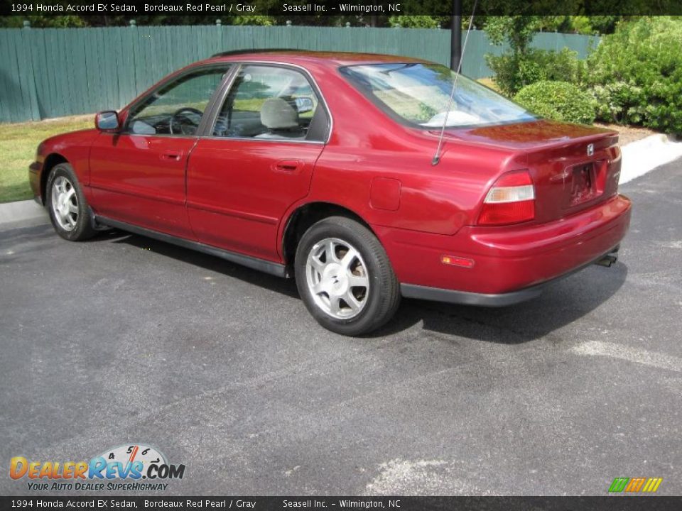 1994 Honda Accord EX Sedan Bordeaux Red Pearl / Gray Photo #10