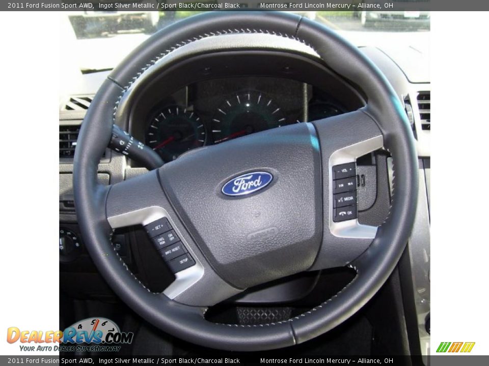 2011 Ford Fusion Sport AWD Steering Wheel Photo #6