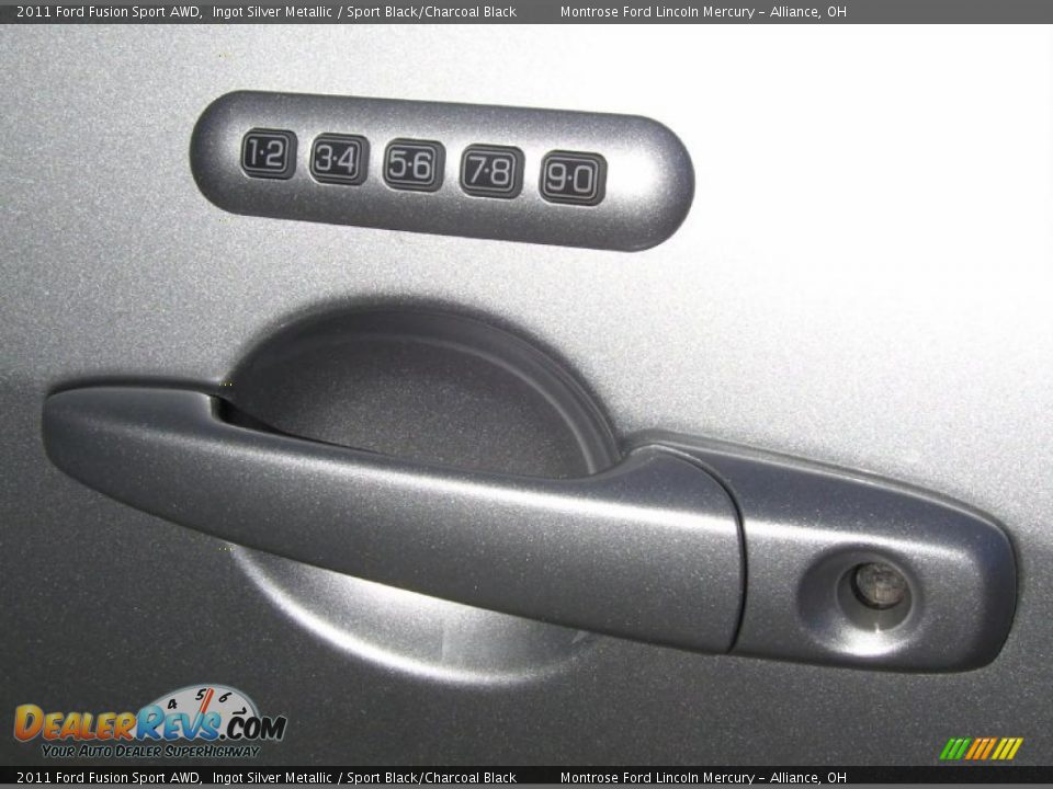 2011 Ford Fusion Sport AWD Ingot Silver Metallic / Sport Black/Charcoal Black Photo #15