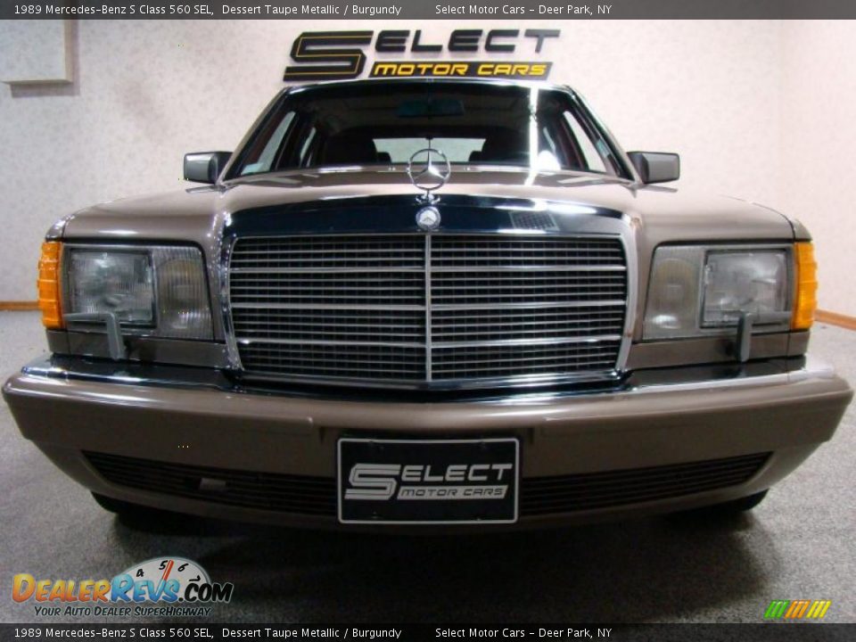 1989 Mercedes-Benz S Class 560 SEL Dessert Taupe Metallic / Burgundy Photo #2