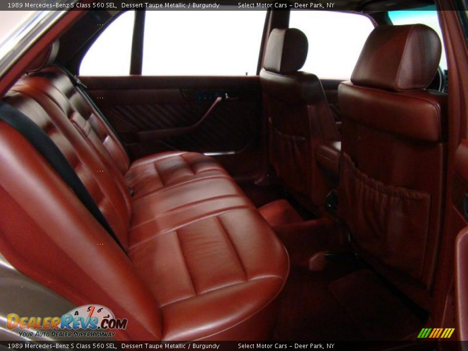 Burgundy Interior - 1989 Mercedes-Benz S Class 560 SEL Photo #10