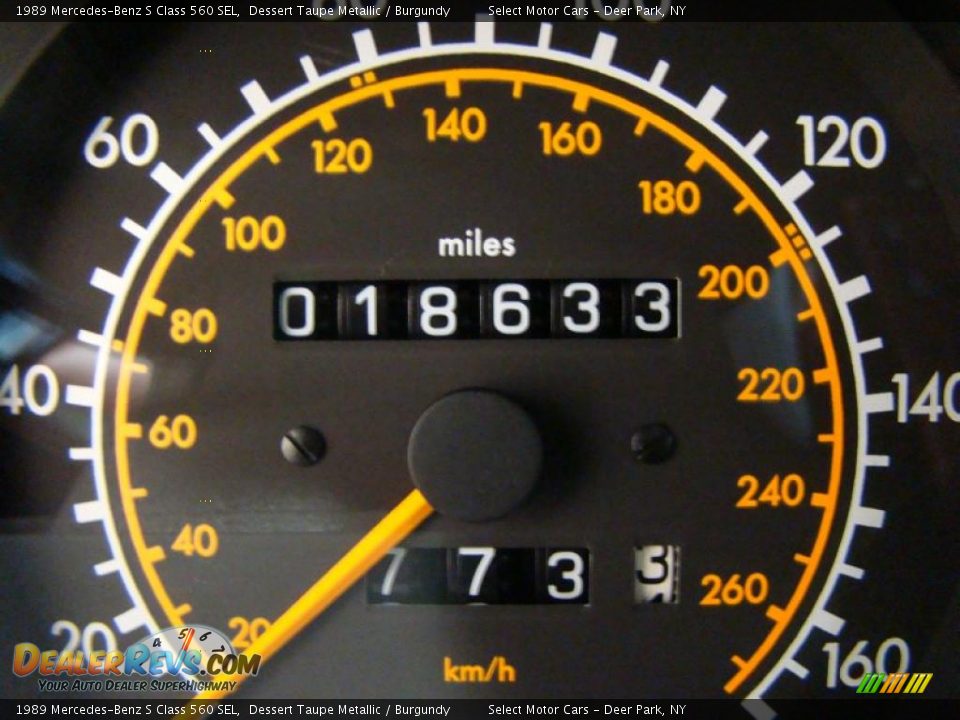 1989 Mercedes-Benz S Class 560 SEL Dessert Taupe Metallic / Burgundy Photo #12