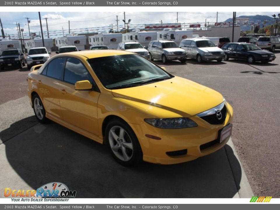 2003 Mazda MAZDA6 s Sedan Speed Yellow / Black Photo #2