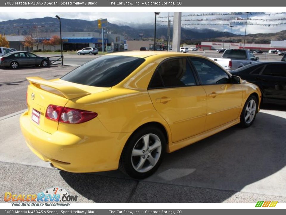 2003 Mazda MAZDA6 s Sedan Speed Yellow / Black Photo #3