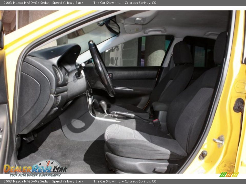 2003 Mazda MAZDA6 s Sedan Speed Yellow / Black Photo #5