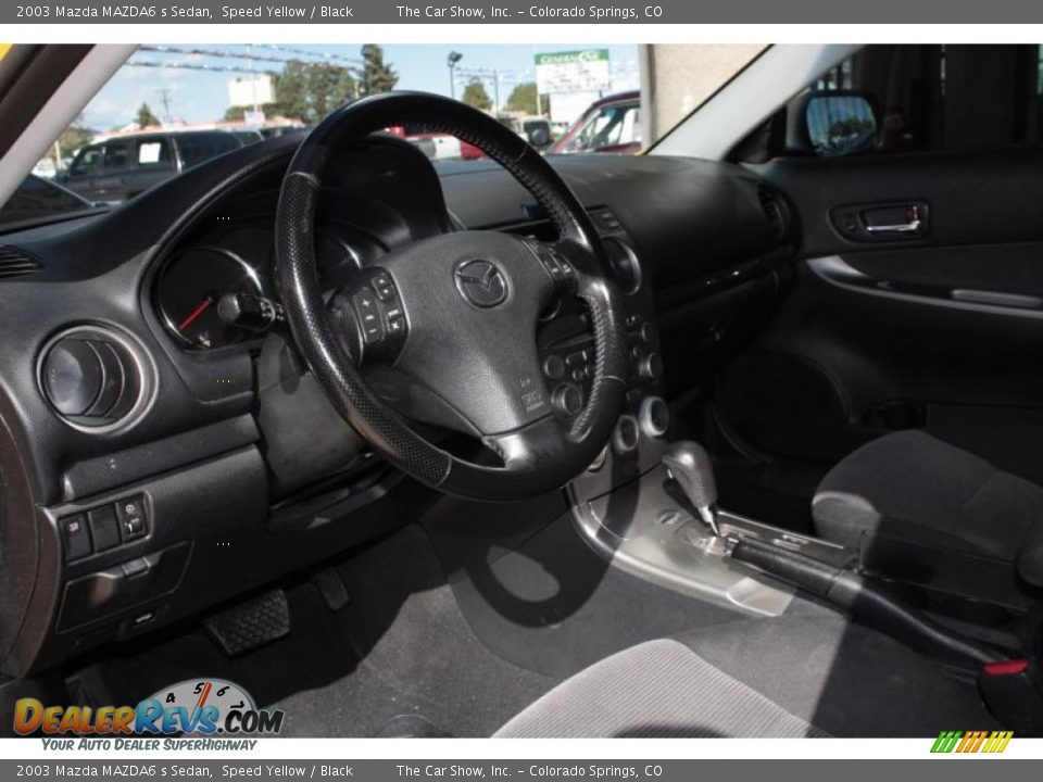 2003 Mazda MAZDA6 s Sedan Speed Yellow / Black Photo #6