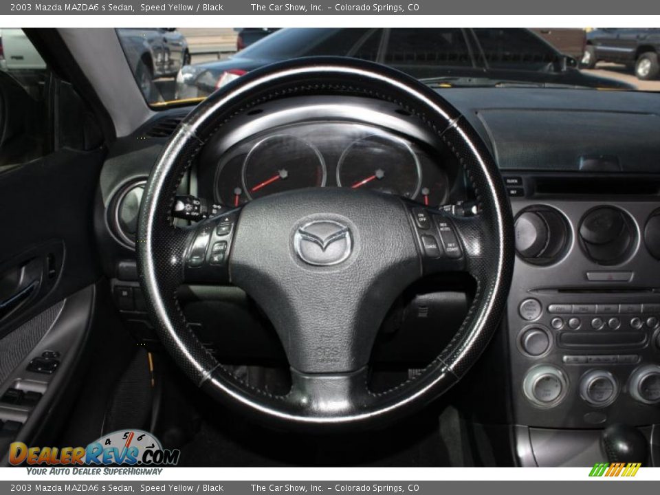2003 Mazda MAZDA6 s Sedan Speed Yellow / Black Photo #7