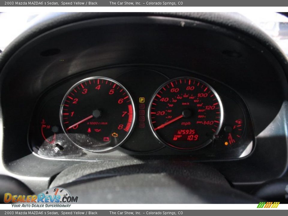 2003 Mazda MAZDA6 s Sedan Speed Yellow / Black Photo #8