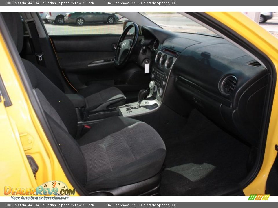 2003 Mazda MAZDA6 s Sedan Speed Yellow / Black Photo #11