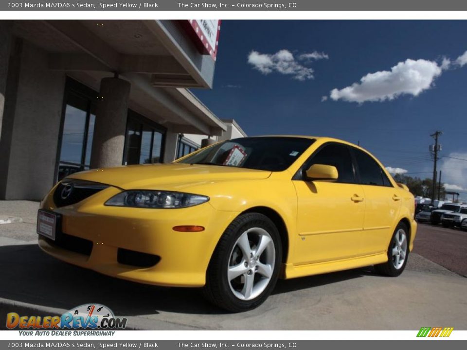 2003 Mazda MAZDA6 s Sedan Speed Yellow / Black Photo #14