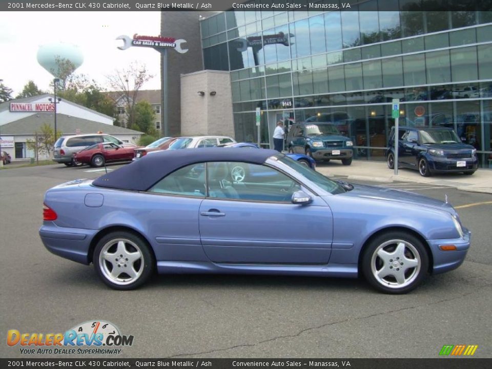 2001 Mercedes-Benz CLK 430 Cabriolet Quartz Blue Metallic / Ash Photo #1