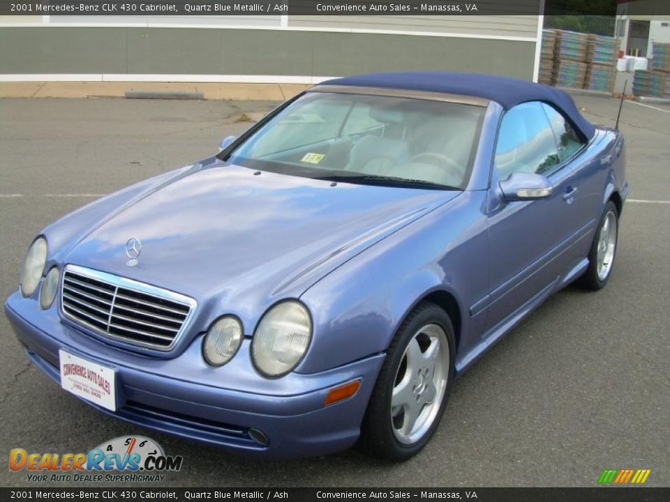 2001 Mercedes-Benz CLK 430 Cabriolet Quartz Blue Metallic / Ash Photo #4