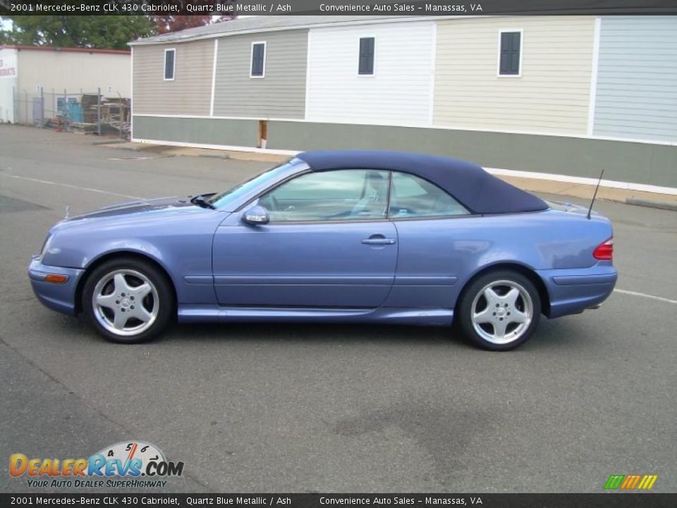 Quartz Blue Metallic 2001 Mercedes-Benz CLK 430 Cabriolet Photo #5
