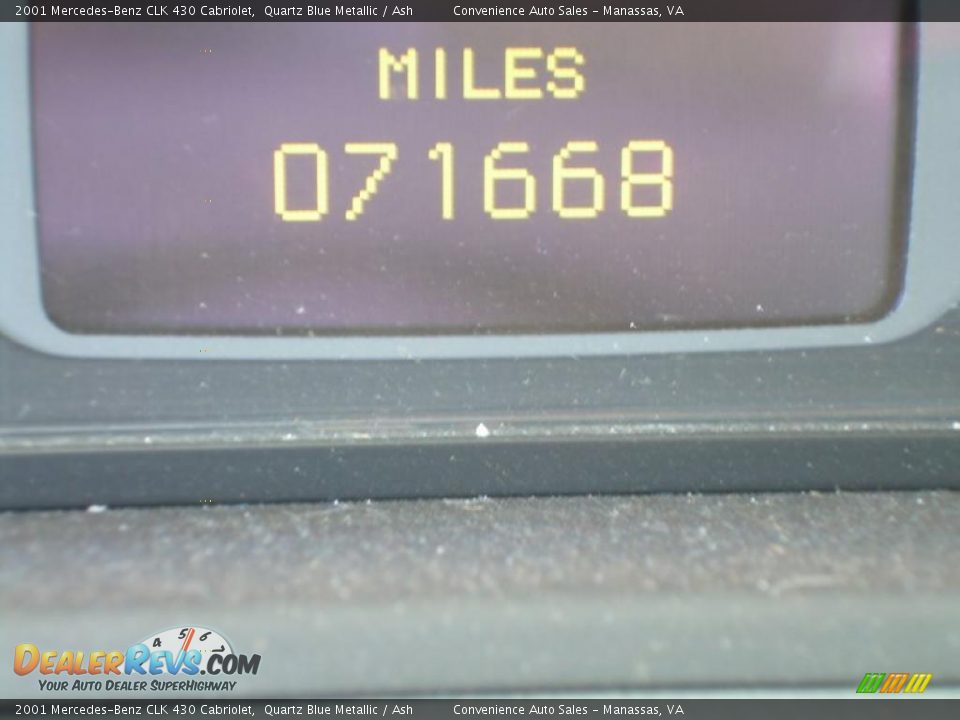 2001 Mercedes-Benz CLK 430 Cabriolet Quartz Blue Metallic / Ash Photo #10