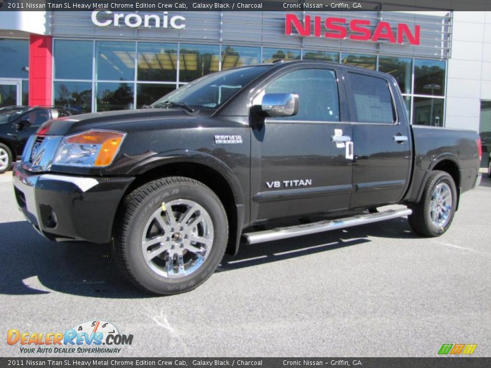 2011 Nissan Titan SL Heavy Metal Chrome Edition Crew Cab Galaxy Black / Charcoal Photo #1