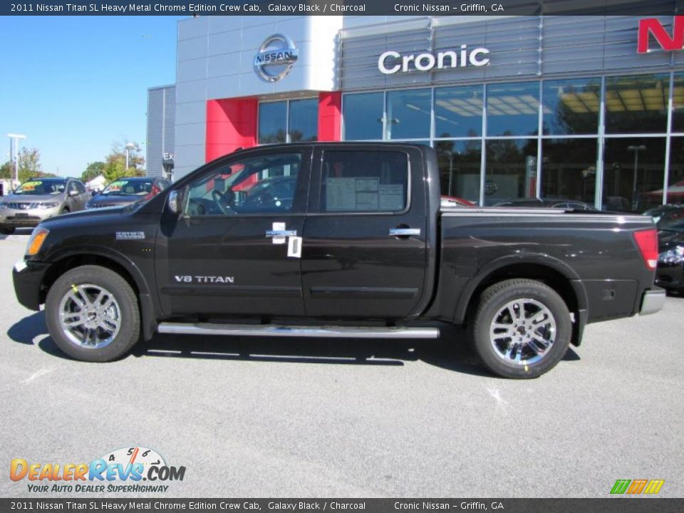 2011 Nissan Titan SL Heavy Metal Chrome Edition Crew Cab Galaxy Black / Charcoal Photo #2