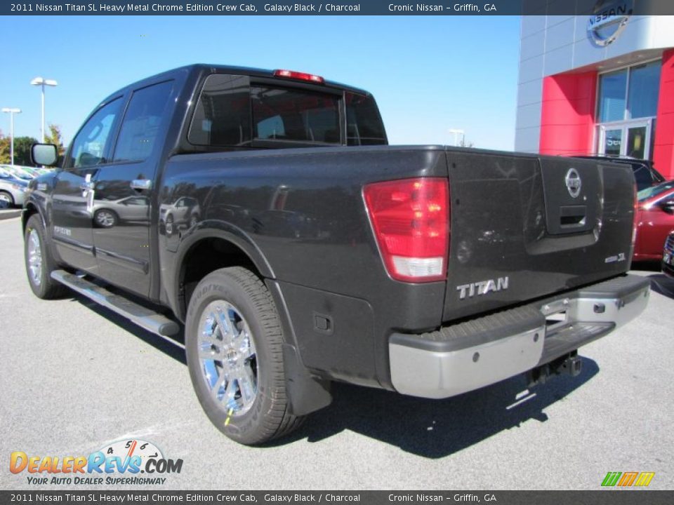 2011 Nissan Titan SL Heavy Metal Chrome Edition Crew Cab Galaxy Black / Charcoal Photo #3
