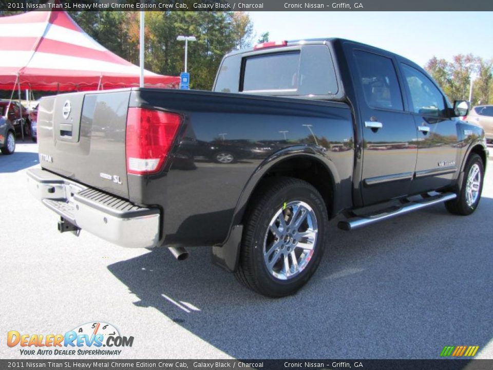 2011 Nissan Titan SL Heavy Metal Chrome Edition Crew Cab Galaxy Black / Charcoal Photo #4