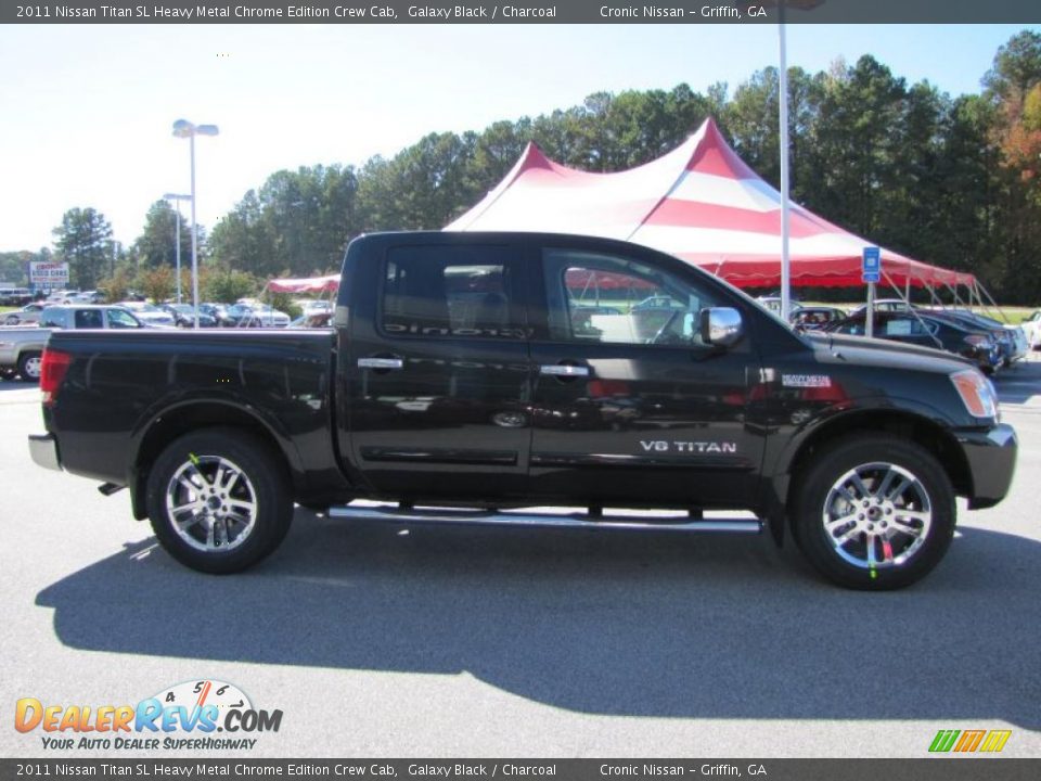 2011 Nissan Titan SL Heavy Metal Chrome Edition Crew Cab Galaxy Black / Charcoal Photo #5