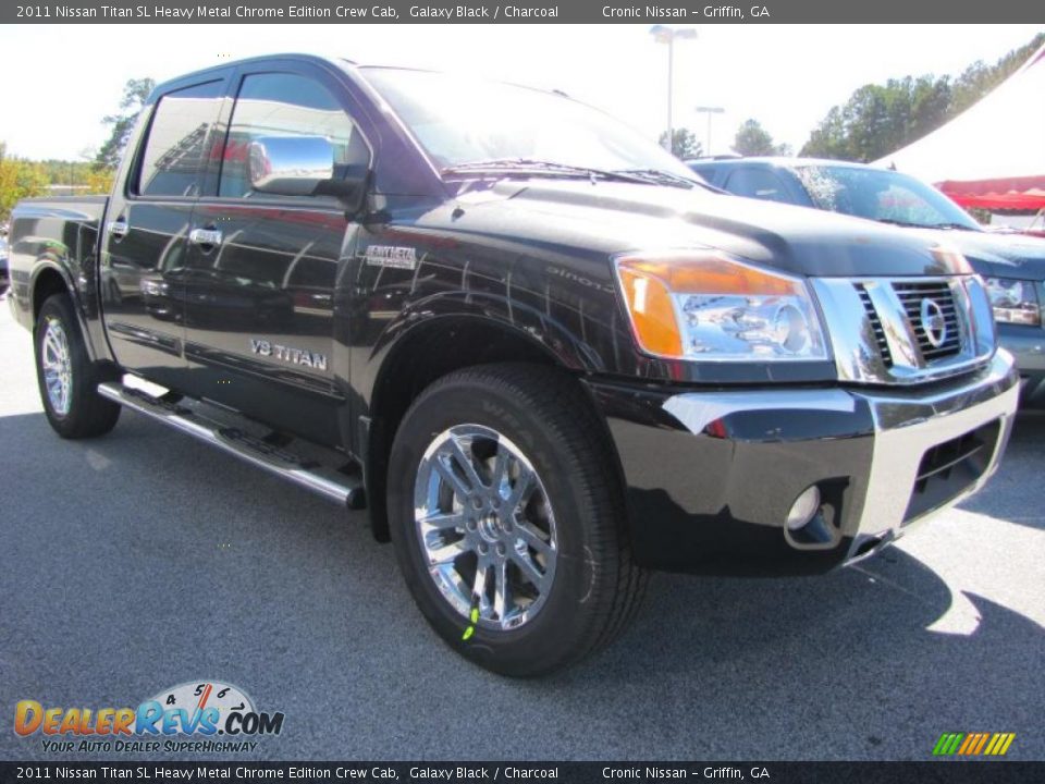 2011 Nissan Titan SL Heavy Metal Chrome Edition Crew Cab Galaxy Black / Charcoal Photo #6