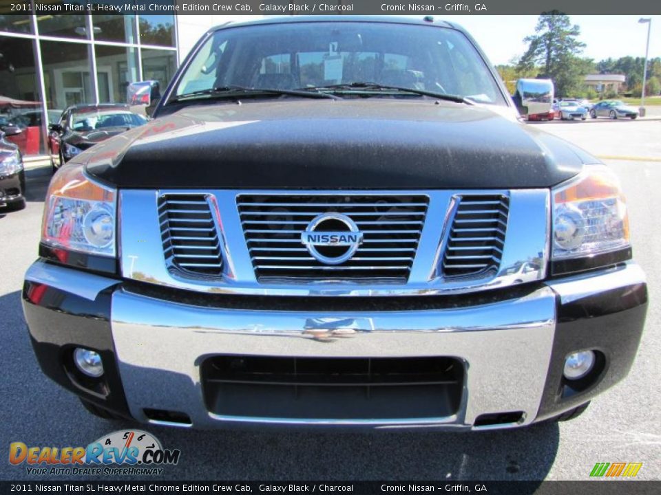 2011 Nissan Titan SL Heavy Metal Chrome Edition Crew Cab Galaxy Black / Charcoal Photo #7