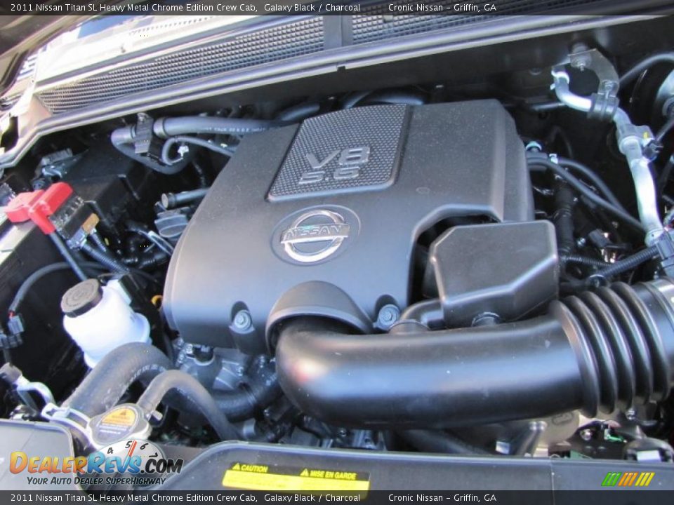 2011 Nissan Titan SL Heavy Metal Chrome Edition Crew Cab 5.6 Liter Flex-Fuel DOHC 32-Valve CVTCS V8 Engine Photo #10