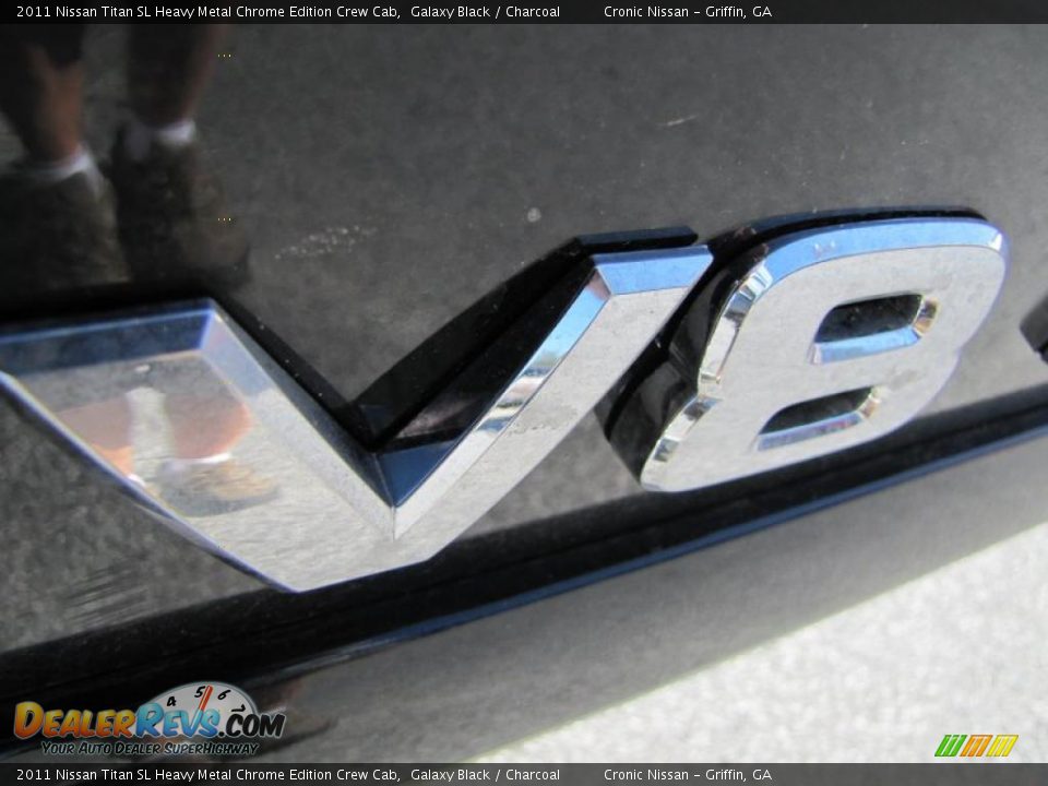 2011 Nissan Titan SL Heavy Metal Chrome Edition Crew Cab Galaxy Black / Charcoal Photo #11