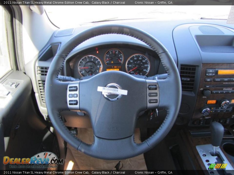 2011 Nissan Titan SL Heavy Metal Chrome Edition Crew Cab Steering Wheel Photo #13