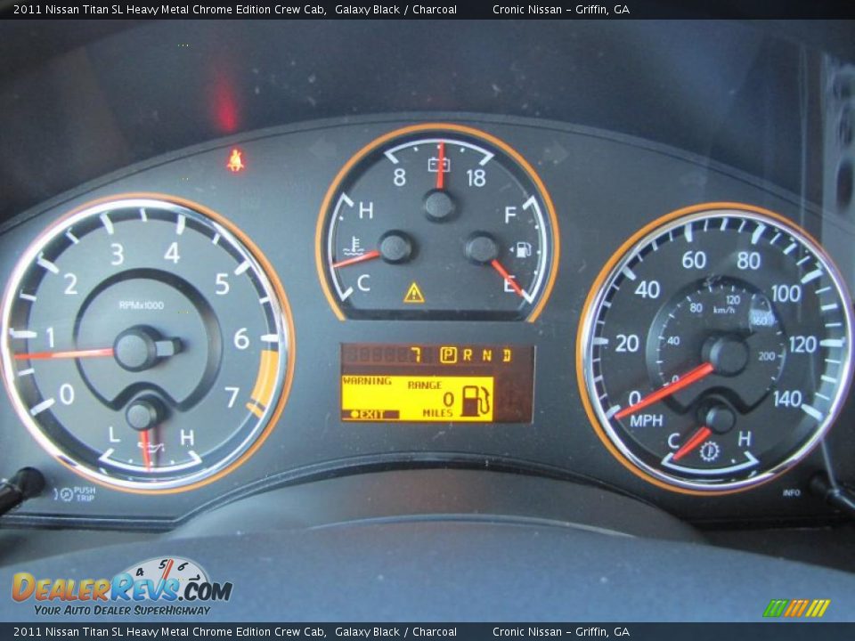 2011 Nissan Titan SL Heavy Metal Chrome Edition Crew Cab Gauges Photo #14