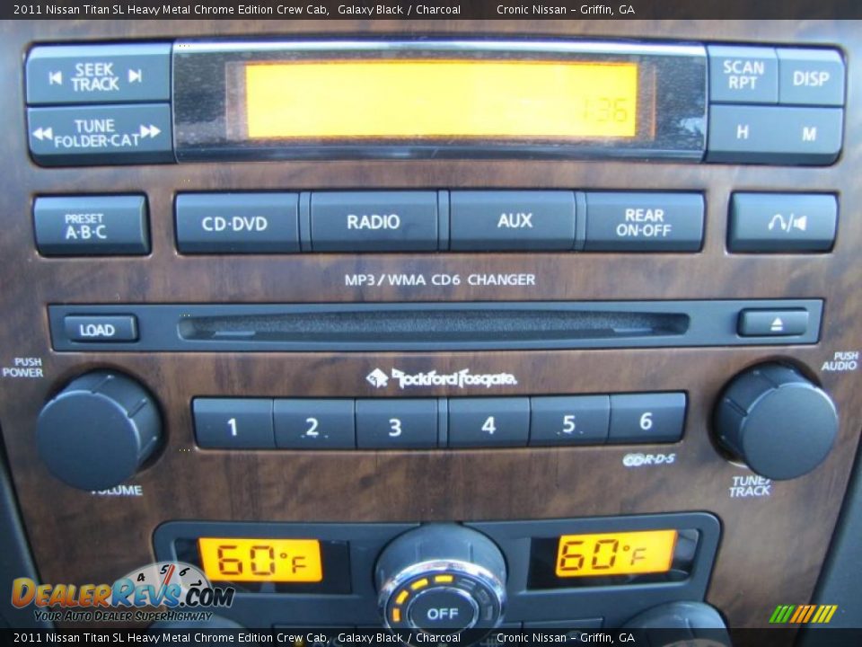 Controls of 2011 Nissan Titan SL Heavy Metal Chrome Edition Crew Cab Photo #15