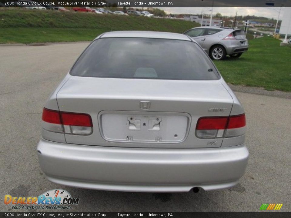 2000 Honda Civic EX Coupe Vogue Silver Metallic / Gray Photo #5