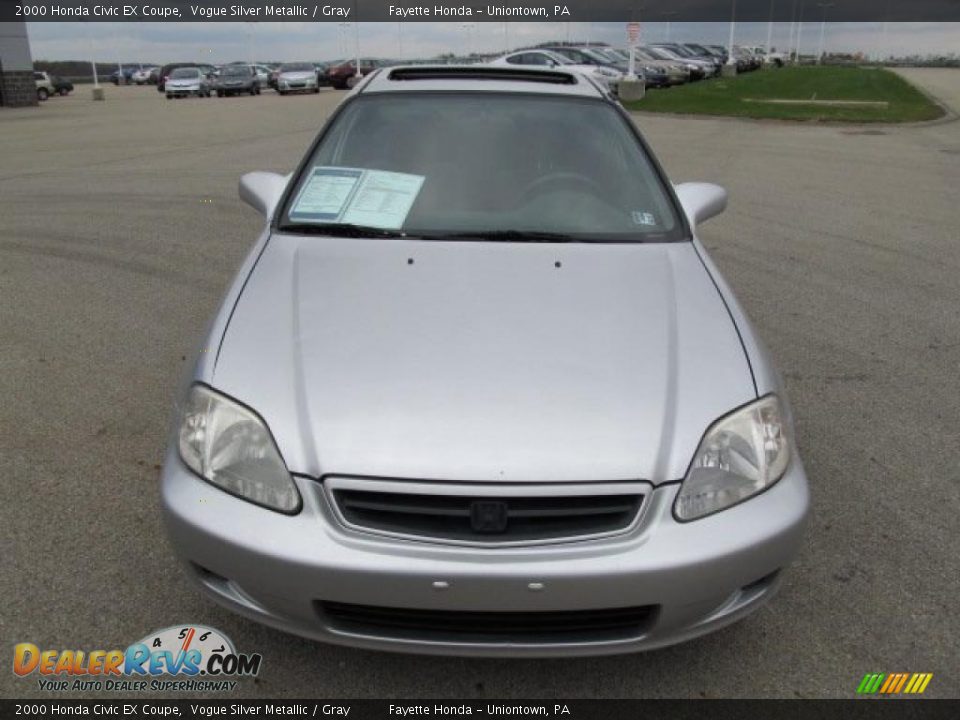 2000 Honda Civic EX Coupe Vogue Silver Metallic / Gray Photo #13