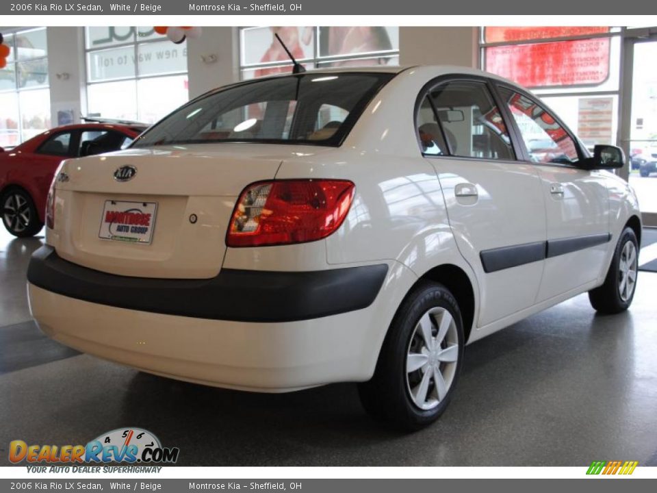 2006 Kia Rio LX Sedan White / Beige Photo #6