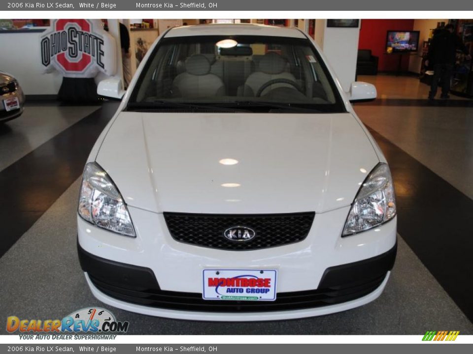 2006 Kia Rio LX Sedan White / Beige Photo #9