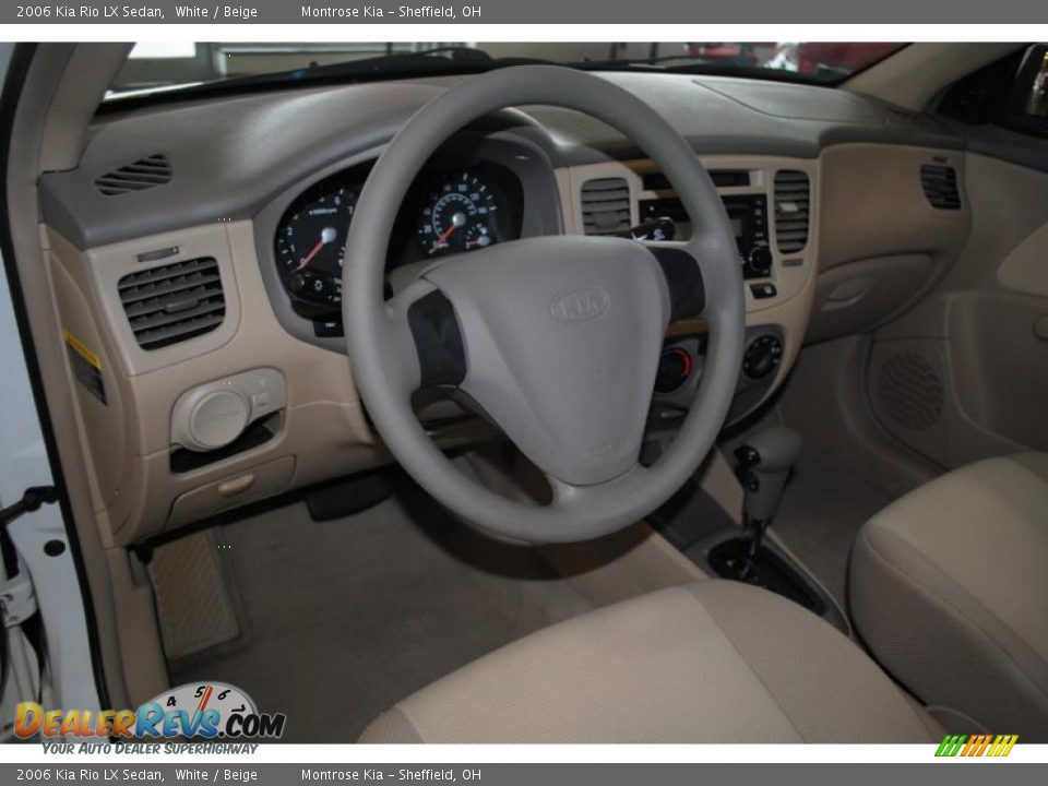 Beige Interior - 2006 Kia Rio LX Sedan Photo #12