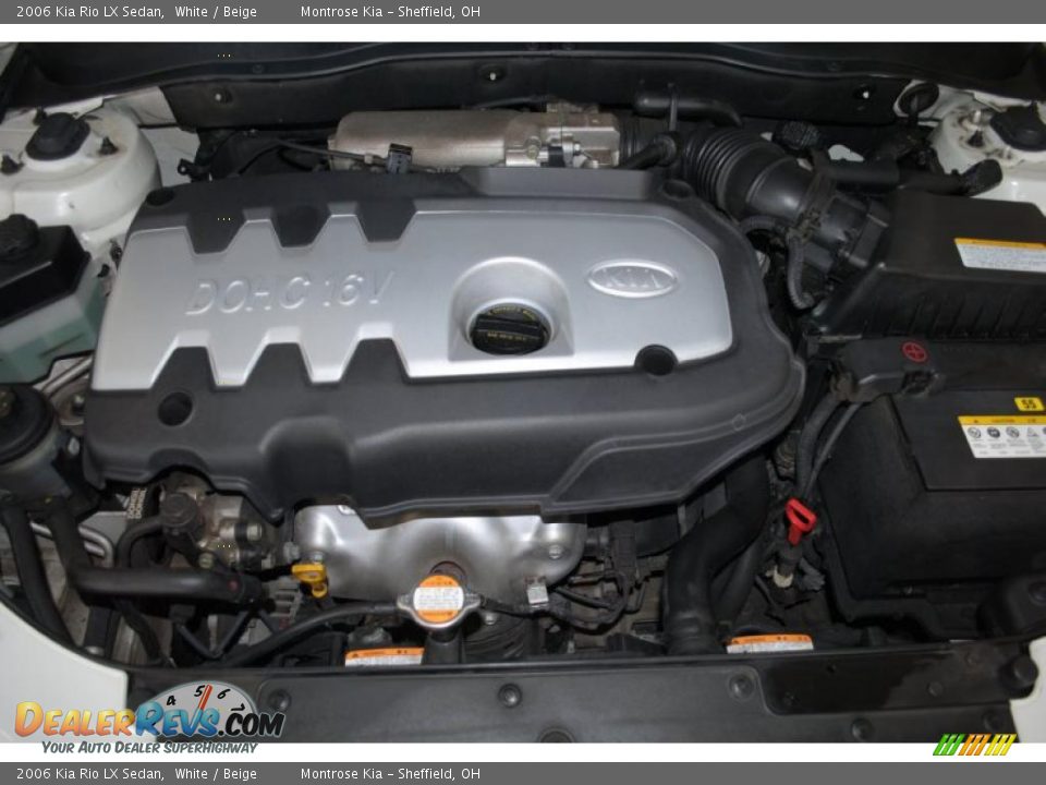 2006 Kia Rio LX Sedan 1.6 Liter DOHC 16-Valve VVT 4 Cylinder Engine Photo #20