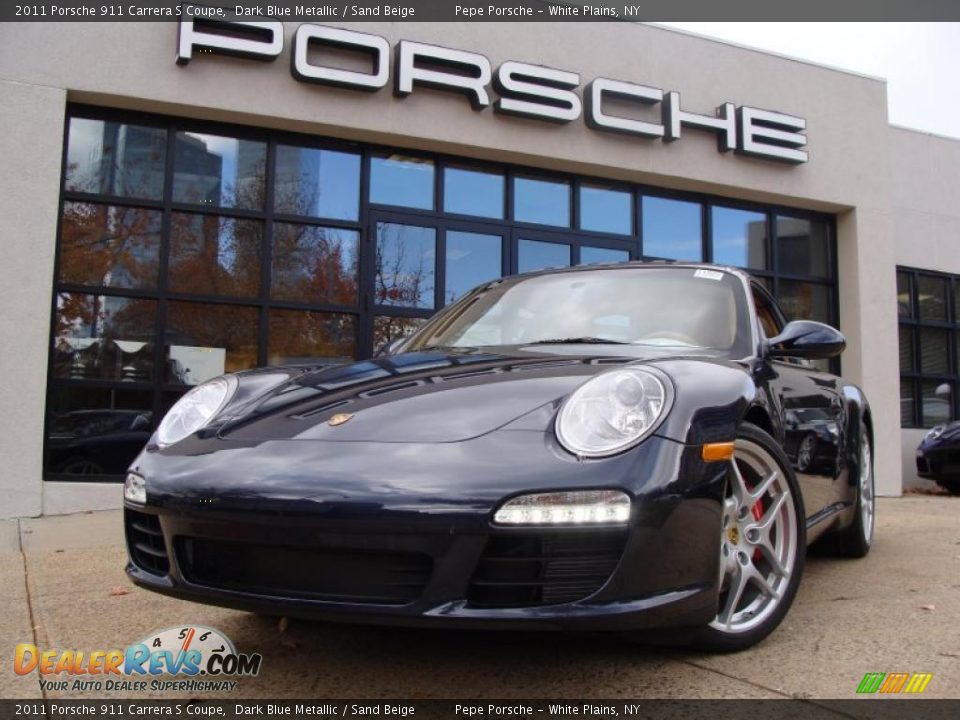 2011 Porsche 911 Carrera S Coupe Dark Blue Metallic / Sand Beige Photo #1