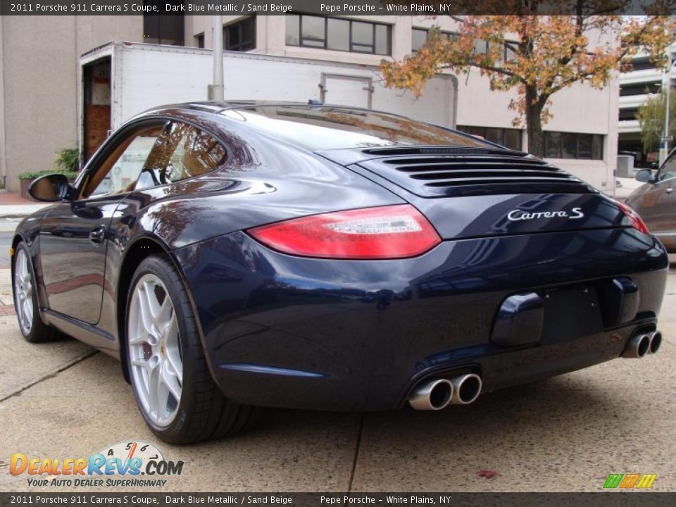 2011 Porsche 911 Carrera S Coupe Dark Blue Metallic / Sand Beige Photo #5