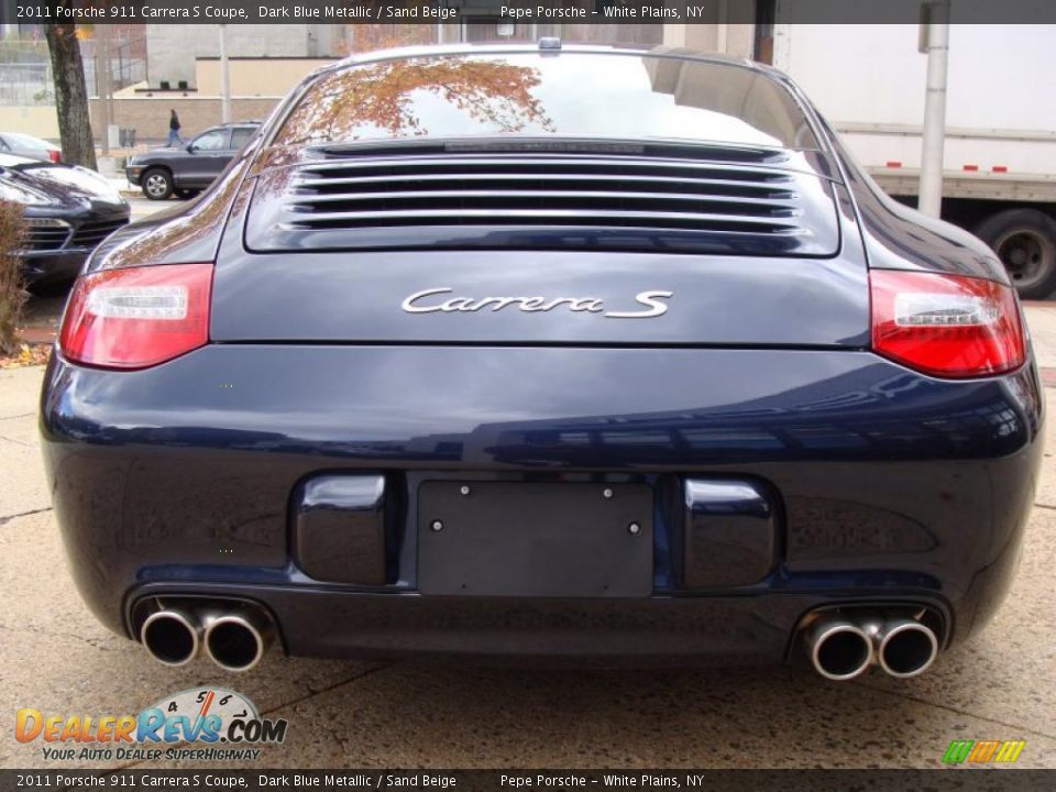 2011 Porsche 911 Carrera S Coupe Dark Blue Metallic / Sand Beige Photo #6