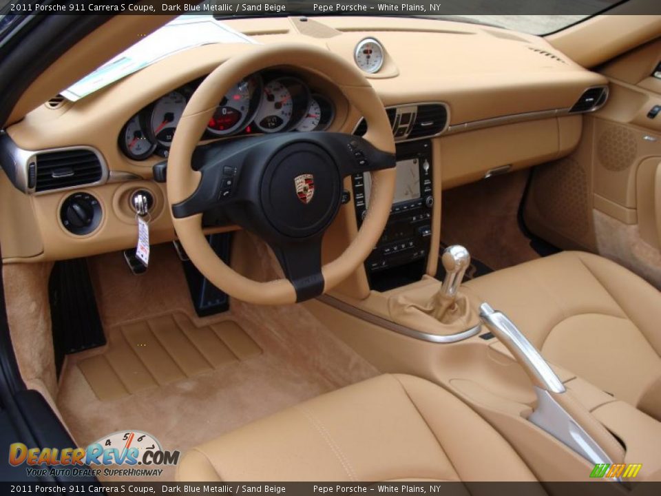 Sand Beige Interior - 2011 Porsche 911 Carrera S Coupe Photo #13