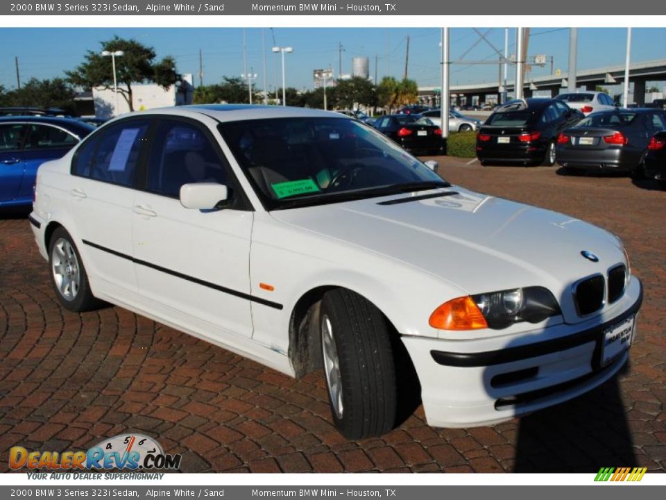 2000 BMW 3 Series 323i Sedan Alpine White / Sand Photo #7