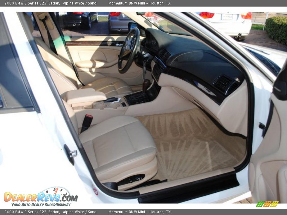2000 BMW 3 Series 323i Sedan Alpine White / Sand Photo #9