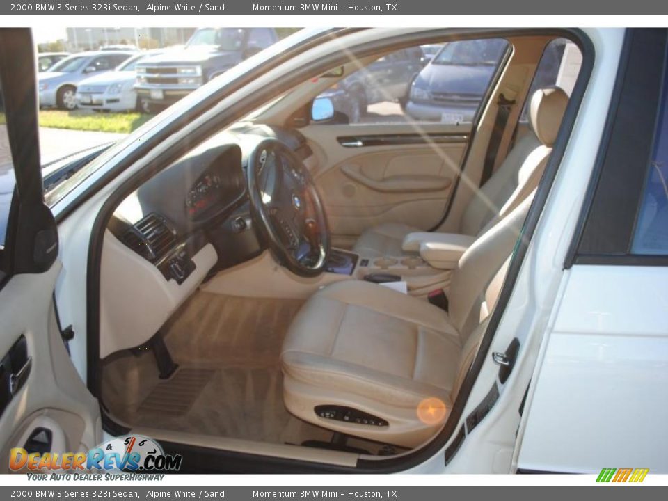 2000 BMW 3 Series 323i Sedan Alpine White / Sand Photo #13