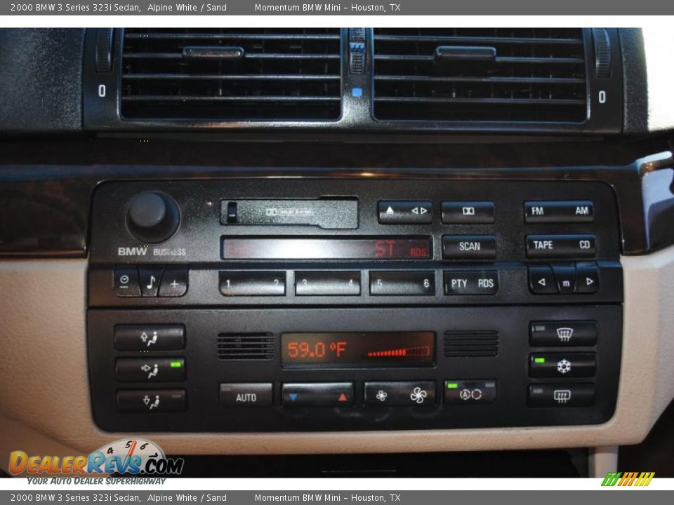 2000 BMW 3 Series 323i Sedan Alpine White / Sand Photo #16