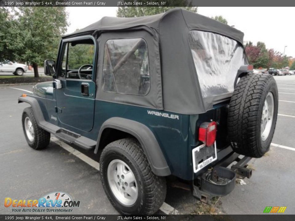 1995 Jeep Wrangler S 4x4 Emerald Green Pearl / Gray Photo #4