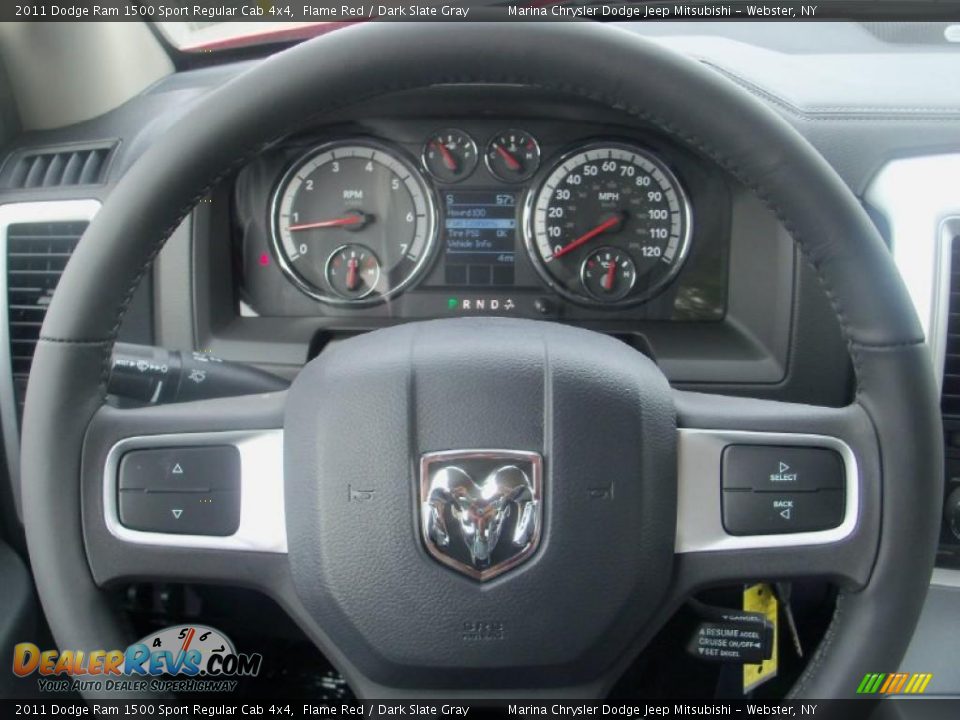 2011 Dodge Ram 1500 Sport Regular Cab 4x4 Steering Wheel Photo #8