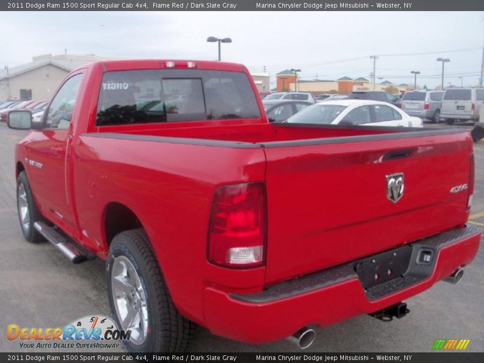 2011 Dodge Ram 1500 Sport Regular Cab 4x4 Flame Red / Dark Slate Gray Photo #11