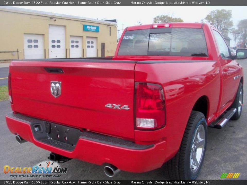 2011 Dodge Ram 1500 Sport Regular Cab 4x4 Flame Red / Dark Slate Gray Photo #13