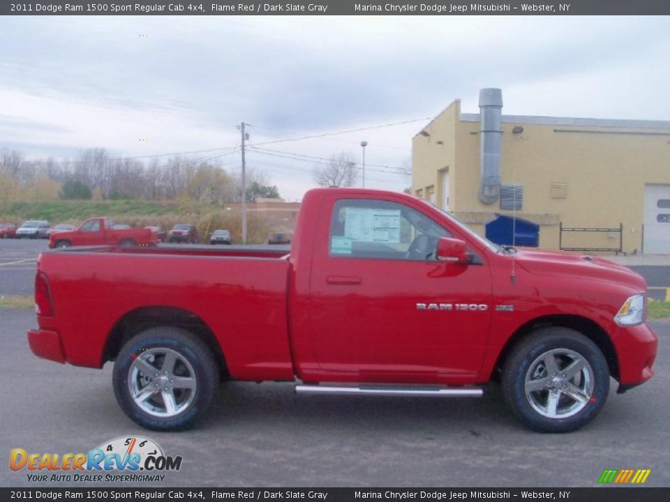 2011 Dodge Ram 1500 Sport Regular Cab 4x4 Flame Red / Dark Slate Gray Photo #14